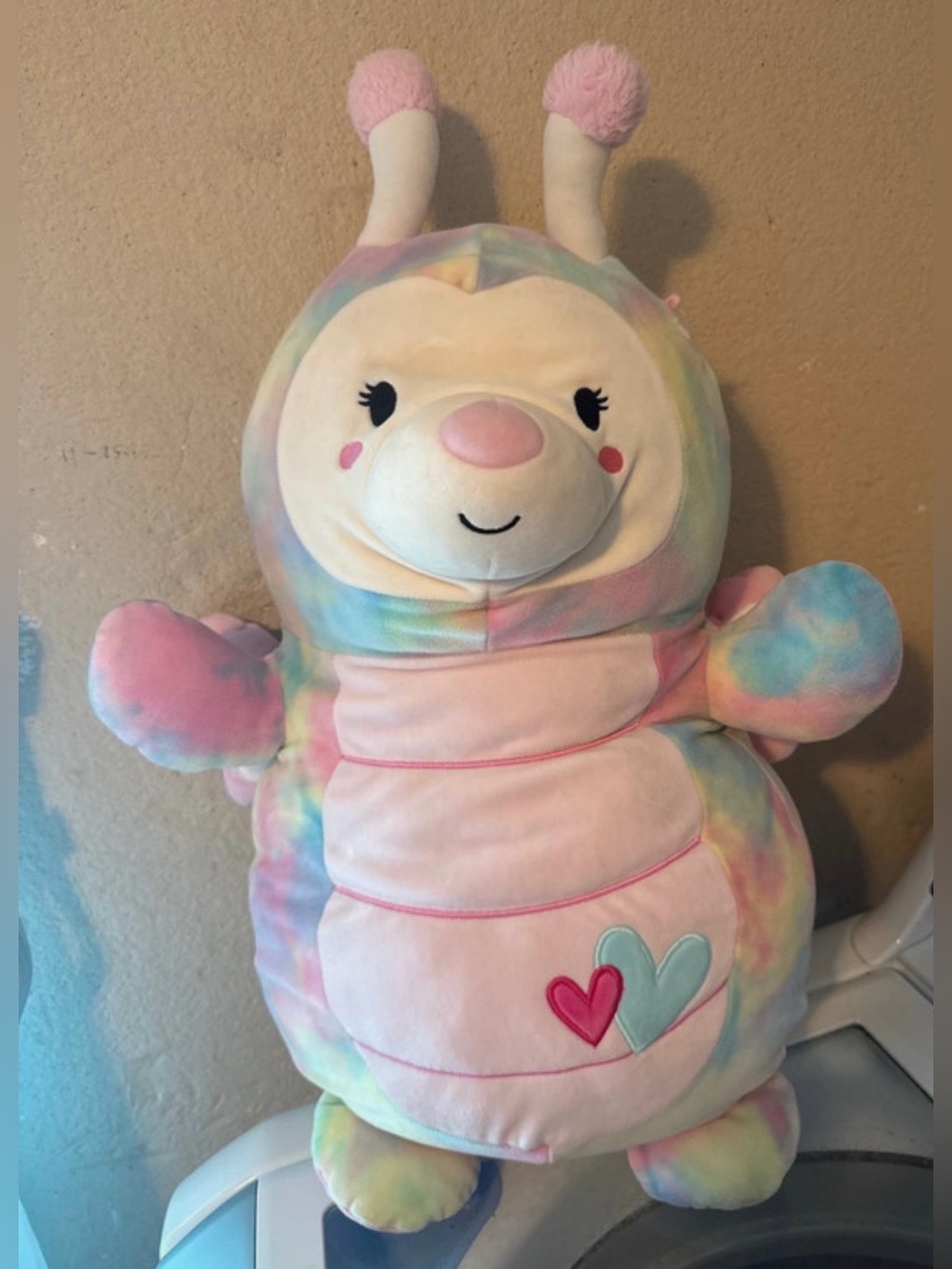Squishmallow Hugmees Butterfly Caterpillar 26" IRIS plush Cuddle Pillow